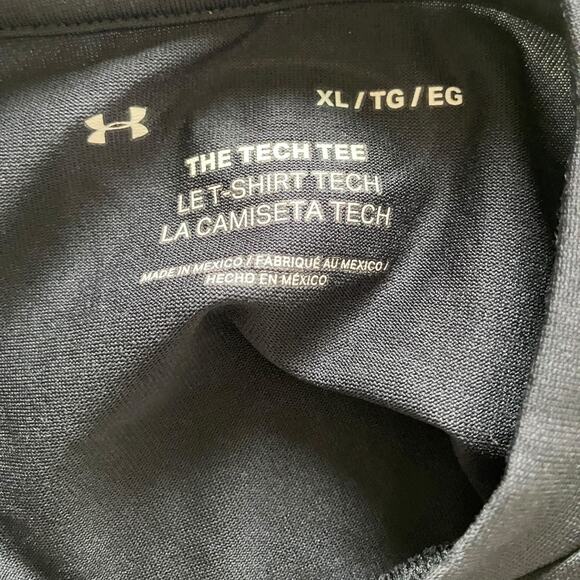 Under Armour Tech Tee XL Black Men’s Moisture Wicking Athletic Shirt - Picture 4 of 4